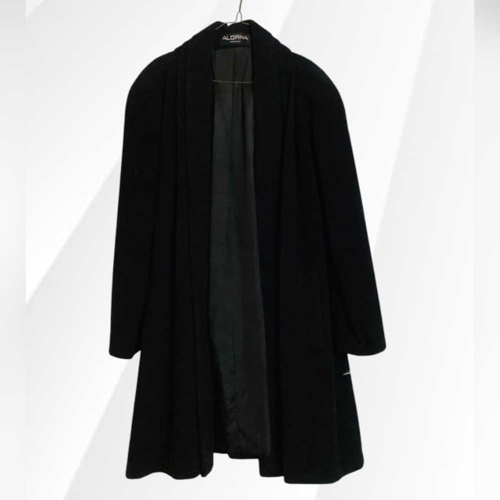 ALORNA ~ Wool Blend, Open Front Coat Without Buttons